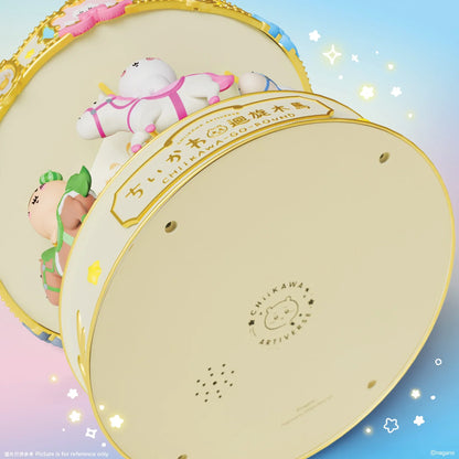[Pre-order] ChiiKawa ChiiKawa Go Round Limited Series | ChiiKawa Hachiware Usagi Momonga Kurimanju Rakko Riding Carousel Music Box - Kawaii items Room Decoration