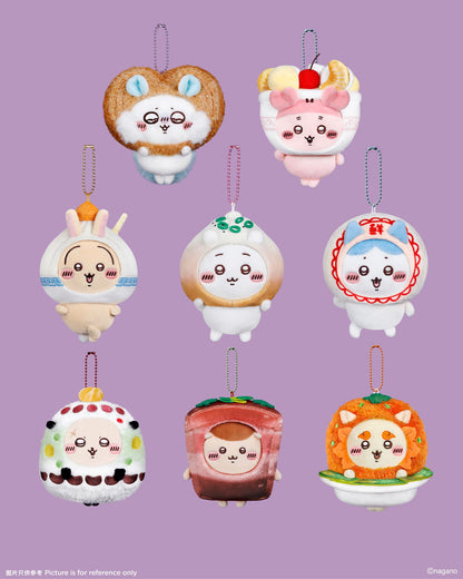 [Pre-order] ChiiKawa ChiiKawa Days Shanghai Limited Series | ChiiKawa Hachiware Usagi Momonga Kurimanju Rakko Shisa Crab in Different Food Costume Cute Plush Doll Keychain - Kawaii items Room Decoration Doll