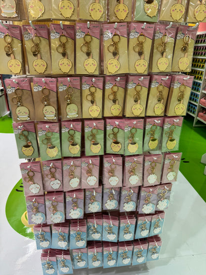 ChiiKawa X Miniso | ChiiKawa Hachiware Usagi Momonga Kurimanju Rakko Metal Keychain - Kawaii items Keychain Cute Accessories  WinnieTheBirds Toy Shop