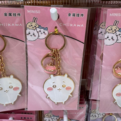 ChiiKawa X Miniso | ChiiKawa Hachiware Usagi Momonga Kurimanju Rakko Metal Keychain - Kawaii items Keychain Cute Accessories  WinnieTheBirds Toy Shop