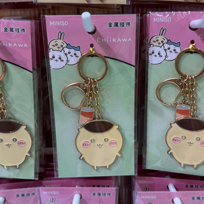 ChiiKawa X Miniso | ChiiKawa Hachiware Usagi Momonga Kurimanju Rakko Metal Keychain - Kawaii items Keychain Cute Accessories  WinnieTheBirds Toy Shop