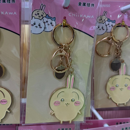ChiiKawa X Miniso | ChiiKawa Hachiware Usagi Momonga Kurimanju Rakko Metal Keychain - Kawaii items Keychain Cute Accessories  WinnieTheBirds Toy Shop