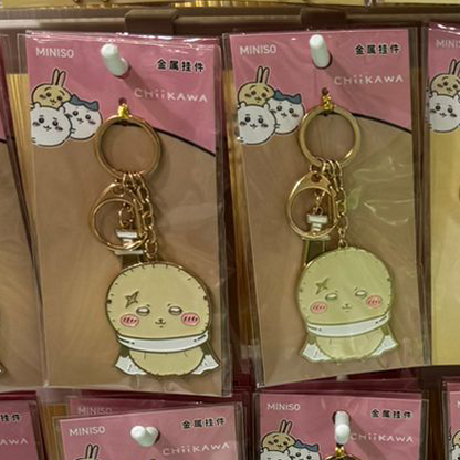 ChiiKawa X Miniso | ChiiKawa Hachiware Usagi Momonga Kurimanju Rakko Metal Keychain - Kawaii items Keychain Cute Accessories  WinnieTheBirds Toy Shop