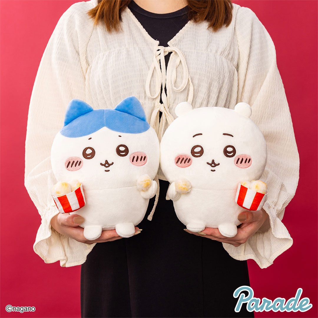 Japan ChiiKawa | ChiiKawa Hachiware Eating Popcorn Cute Plush Doll - Kawaii items Room Decoration doll