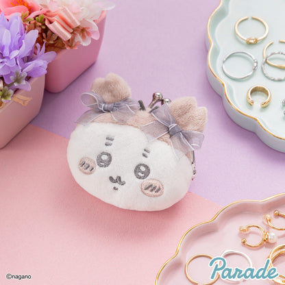 Japan ChiiKawa | ChiiKawa Hachiware Usagi Momonga Kurimanju Rakko Shisa Crab with Ribbon Cute Plush Doll Mini Purse - Kawaii items Room Decoration doll