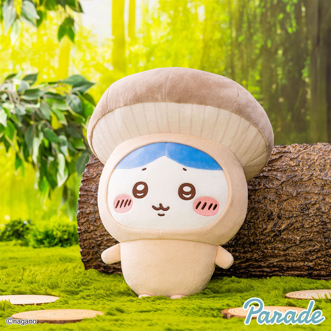 Japan ChiiKawa Autumn Series | ChiiKawa Hachiware Usagi Wearing Mushroom Costume Cute Big Plush Doll - Kawaii items Room Decoration doll