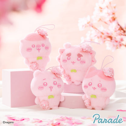 Japan ChiiKawa | ChiiKawa Hachiware Kurimanju Sakura Pink Colour Version Cute Plush Doll Keychain - Kawaii items Room Decoration doll