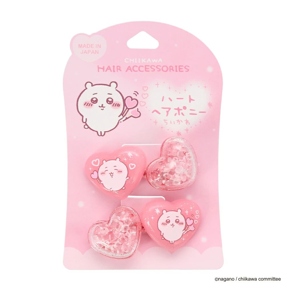 Japan ChiiKawa | ChiiKawa Hachiware Usagi Momonga Cute Icon with Bling Heart Ponytail Holders Scrunchies Kawaii items Cute Hair Accessories WinnieTheBirds Toy Shop