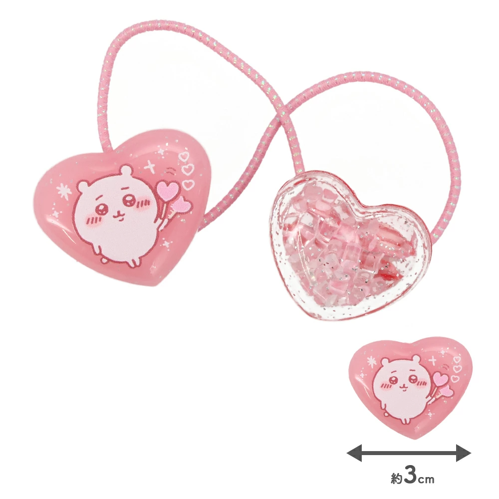 Japan ChiiKawa | ChiiKawa Hachiware Usagi Momonga Cute Icon with Bling Heart Ponytail Holders Scrunchies Kawaii items Cute Hair Accessories WinnieTheBirds Toy Shop