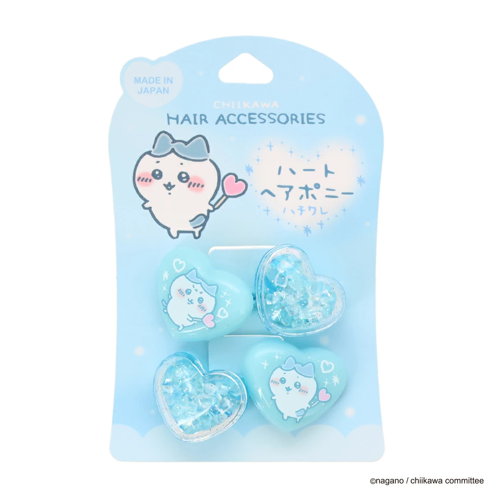 Japan ChiiKawa | ChiiKawa Hachiware Usagi Momonga Cute Icon with Bling Heart Ponytail Holders Scrunchies Kawaii items Cute Hair Accessories WinnieTheBirds Toy Shop