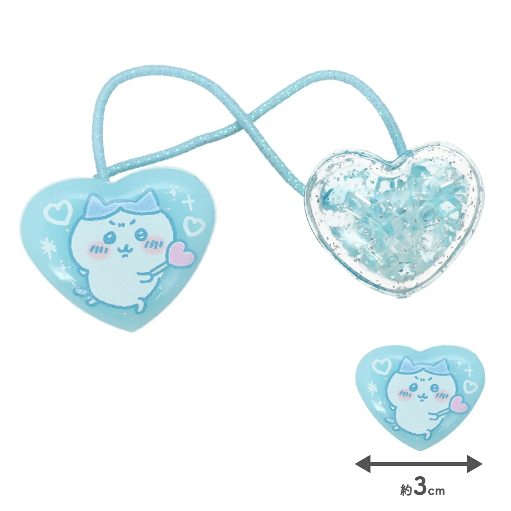 Japan ChiiKawa | ChiiKawa Hachiware Usagi Momonga Cute Icon with Bling Heart Ponytail Holders Scrunchies Kawaii items Cute Hair Accessories WinnieTheBirds Toy Shop