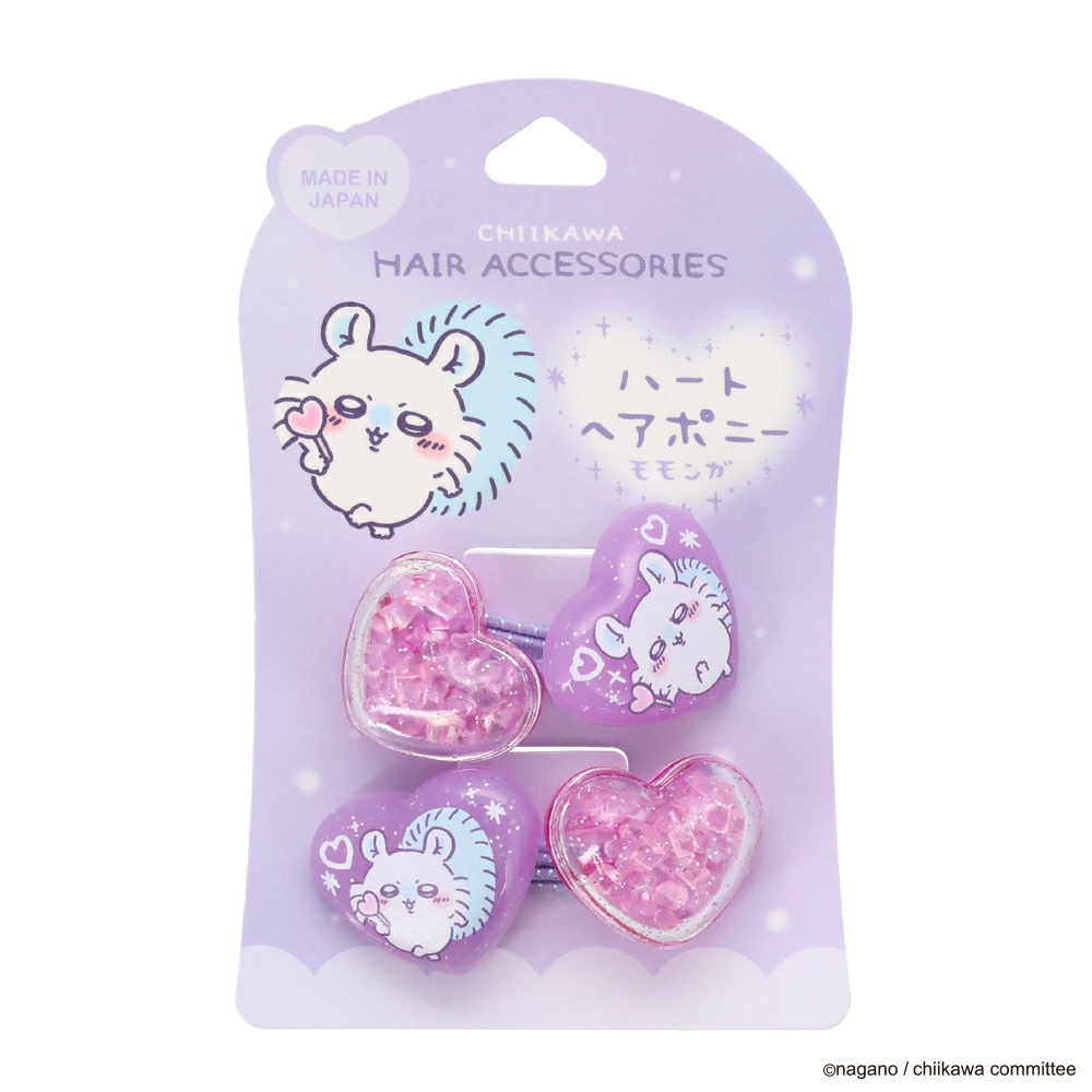 Japan ChiiKawa | ChiiKawa Hachiware Usagi Momonga Cute Icon with Bling Heart Ponytail Holders Scrunchies Kawaii items Cute Hair Accessories WinnieTheBirds Toy Shop