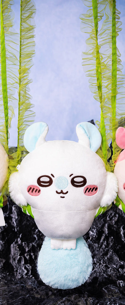 Japan ChiiKawa Mermaid Island Series | Hachiware Usagi Momonga Shisa Crab Trapping by Kombu Cute Plush Doll Crossbody Bag - Kawaii items Room Decoration