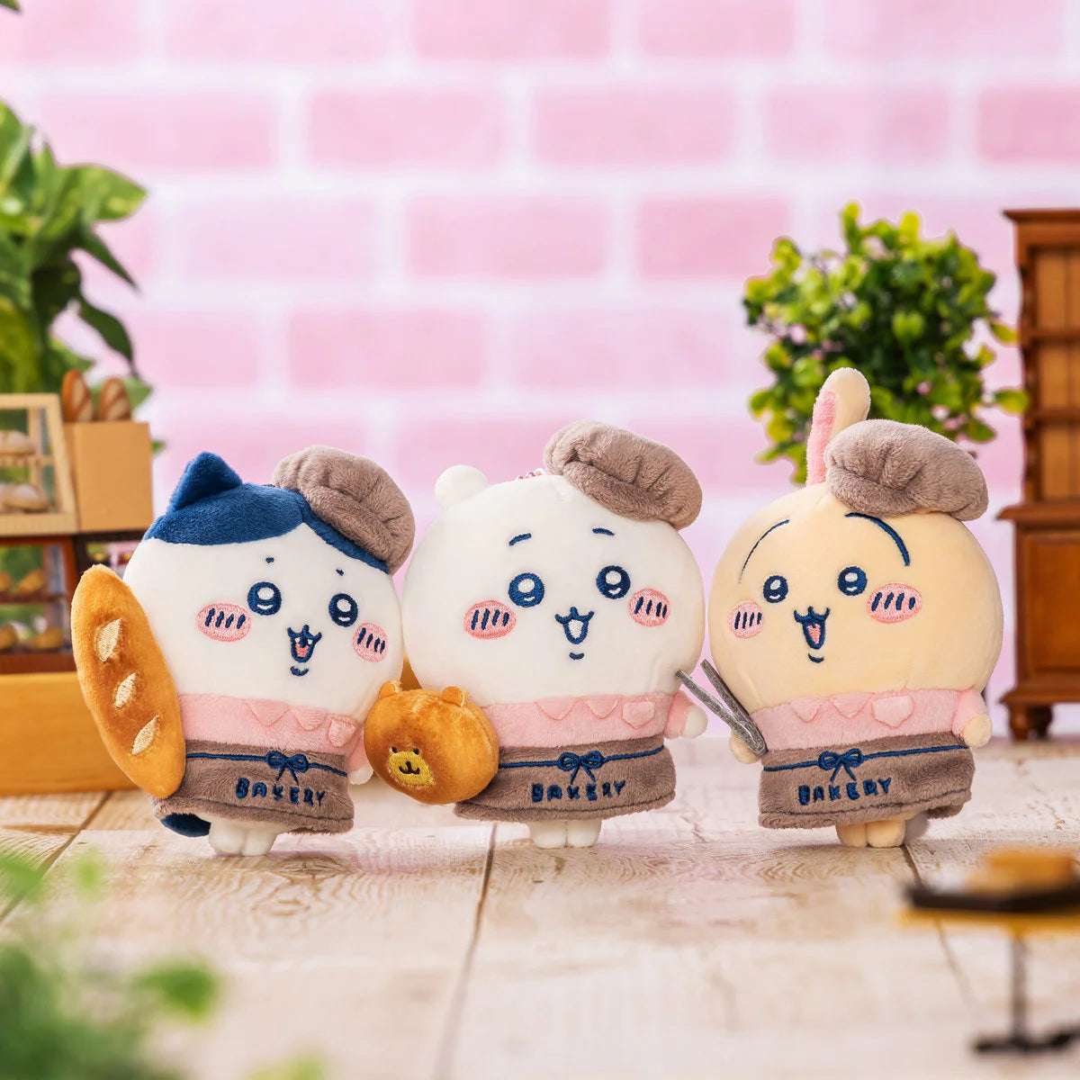Japan ChiiKawa Bakery Staff Series | ChiiKawa Hachiware Usagi Bakery Staff Plush Doll Keychain Kawaii items Room Decoration doll