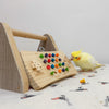 15x7cm 鳥用ゲーム機 木製 カラフル コルク噛むおもちゃ オウム用 鳥のおもちゃ ケージアクセサリー ラブバード セキセイインコ マメルリハ