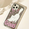 Lovely Cat Phone Case | White Cat Kitten with Good - iPhone Case PLUS SE2 XS XR X 11 12 13 14 15 16 16e 17 17e Pro Promax 12mini 13mini