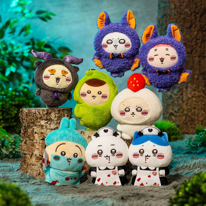 Japan ChiiKawa Halloween 2026 Series | ChiiKawa Hachiware Usagi Momonga Kurimanju Rakko Shisa Crab in Halloween Costume Cute Plush Doll Keychain - Kawaii items Room Decoration Doll