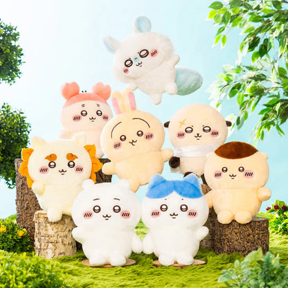 Japan ChiiKawa | ChiiKawa Hachiware Usagi Momonga Kurimanju Rakko Shisa Crab Cute Mini Poseable Plush Doll - Kawaii items Room Decoration Doll