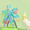 20cm オウムおもちゃ 大きなパステルカラー観覧車 小型・中型鳥、ラブバード、インコ、オカメインコ、コニュアの知能トレーニング用
