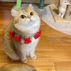 Handmade Knitted Cat Collar | Cute Beautiful Flower Tulip Collar Accessory Neck Wear for Kitty Cat Puppy Dog Bunny Rabbit