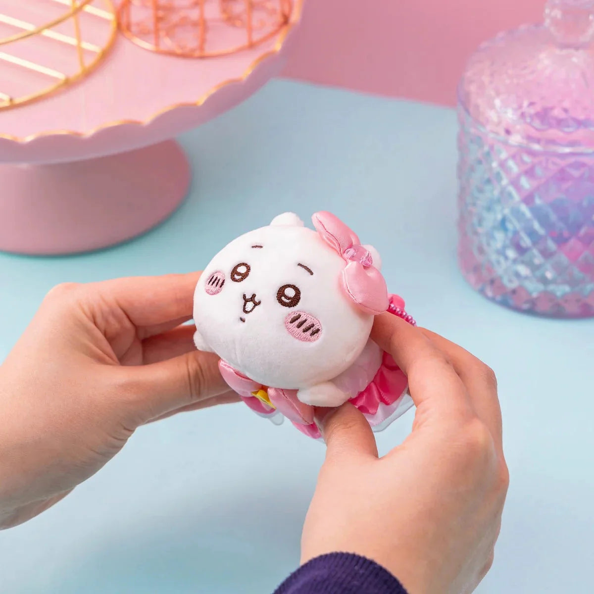 Japan ChiiKawa Magic Girl Series | ChiiKawa Hachiware Usagi Momonga Kurimanju Rakko Shisa Crab Plush Cute Lying doll - Mini Plush Doll keychain WinnieTheBirds Toy Shop