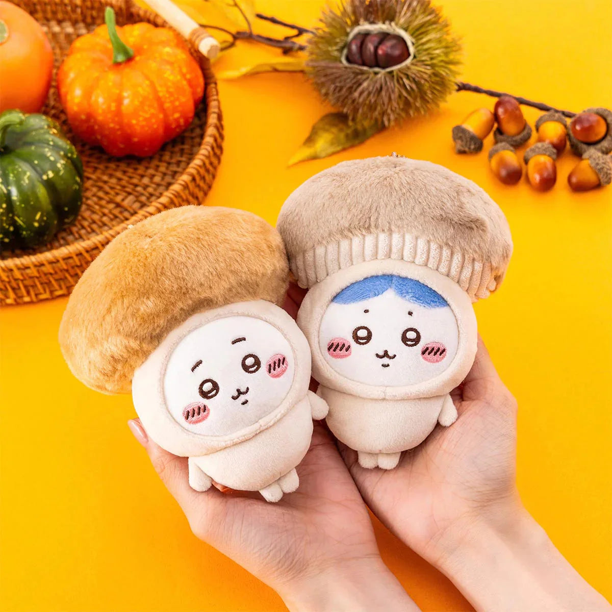 [Pre-Order] Japan ChiiKawa Autumn 2025 Series | ChiiKawa Hachiware Usagi in Mushroom Costume - Plush Doll Keychain Kawaii items Room Decoration doll WinnieTheBirds Toy Shop