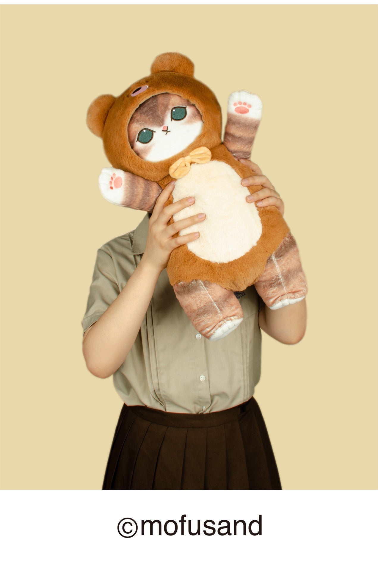 Japan Artist Mofusand Cat Neko Bear 54 x 30cm Mascot Giant Plush Doll WinnieTheBirds Toy Shop