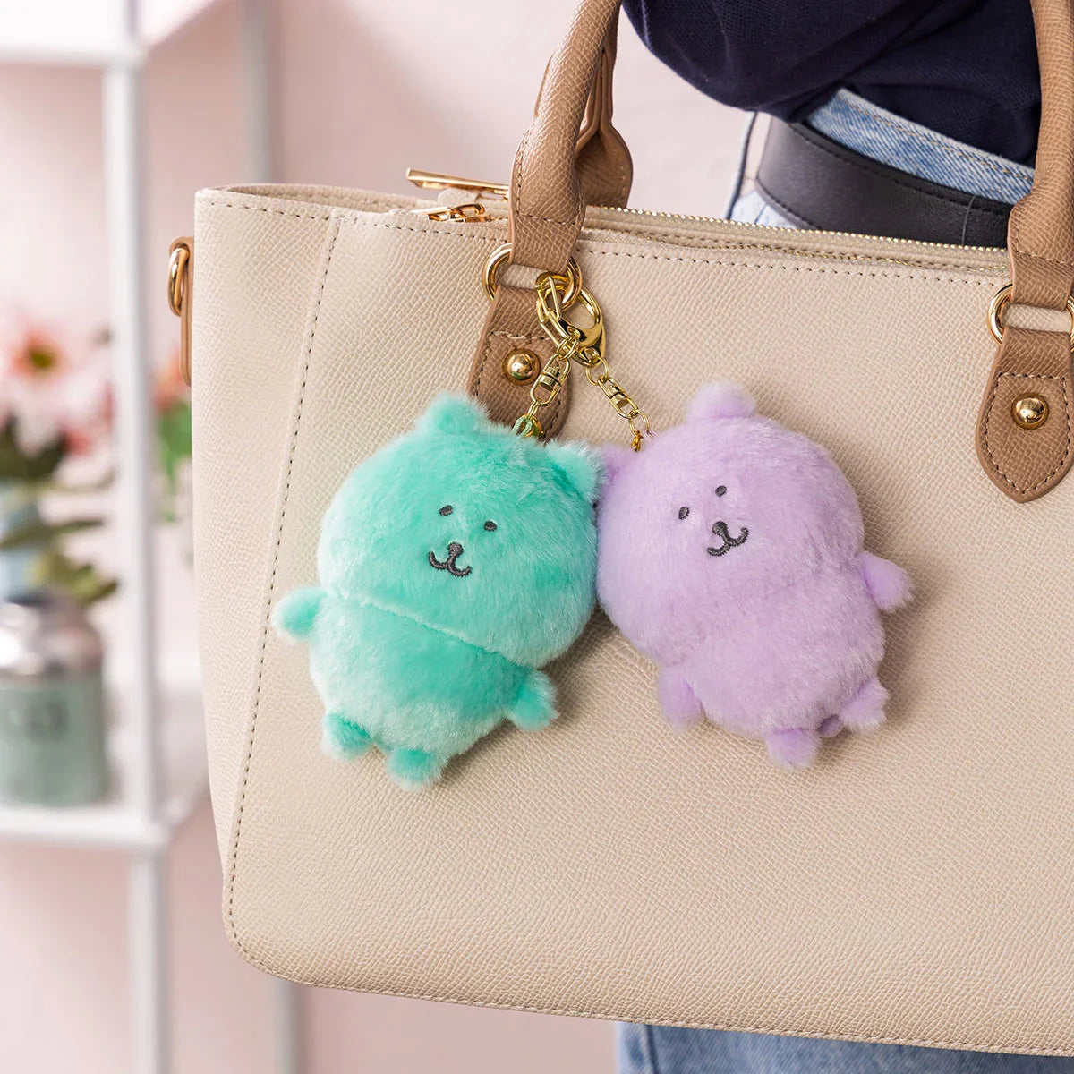 Japan Joker Bear | Joker Bear Rainbow Color Plush Doll Keychain - Kawaii items Room Decoration Doll