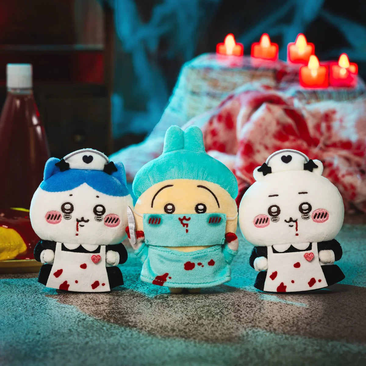 Japan ChiiKawa Halloween 2026 Series | ChiiKawa Hachiware Usagi Momonga Kurimanju Rakko Shisa Crab in Halloween Costume Cute Plush Doll Keychain - Kawaii items Room Decoration Doll