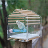 小鳥おでかけキャリーケージ アクリル板 止まり木と肩掛けストラップ付き 小鳥 オウム ラブバード セキセイインコ マメルリハ フィンチ ハムスター向け