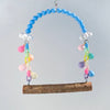 15x19cm Colourful Balloons Sky Swings Natural Tree Branch Parrot Bird Toys Organic Bird Cages Accessories Lovebird Budgie Pacific Parrotlet
