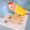 8x17cm 鳥用計算機 木製 カラフル コルク噛むおもちゃ オウム用鳥おもちゃ ケージアクセサリー ラブバード セキセイインコ サモアインコ