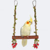 15x22cm Forest Style Berries Swings Natural Tree Branch Parrot Bird Toys Organic Bird Cages Accessories Lovebird Budgie Pacific Parrotlet