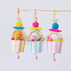 18cm Colourful Cupcake Bite Hanging Natural Parrot Birdie Toy for Small Medium Size Parrot Cages Accessories Lovebirds Budgie