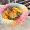 16x8cm 糸編みバスケット、小中型インコおもちゃ用固定ベッド、鳥かごアクセサリー、ラブバード、セキセイインコ、コザクラインコ、ウロコインコ、オカメインコ