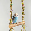 15x22cm Fairy Forest Style Flowers Swings Natural Tree Branch Parrot Bird Toys Bird Cages Accessories Lovebird Budgie Pacific Parrotlet