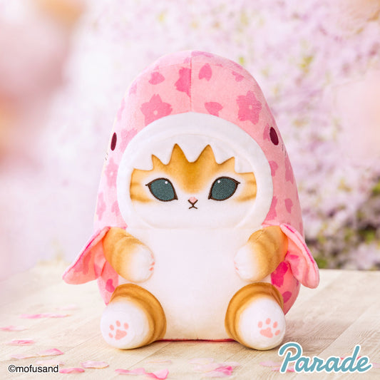 Japan Mofusand Sakura Series | Mofusand Cat in Whale Costume Big Cute Plush Doll - Kawaii items Room Decoration Doll