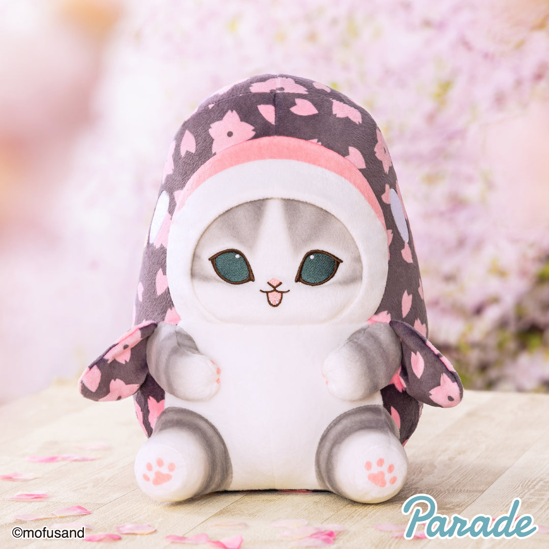 Japan Mofusand Sakura Series | Mofusand Cat in Whale Costume Big Cute Plush Doll - Kawaii items Room Decoration Doll