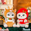 日本のモフサンドクリスマスシリーズ | モフサンド 猫サンタとトナカイクッキー着ぐるみぬいぐるみ - かわいいアイテム お部屋の装飾用人形