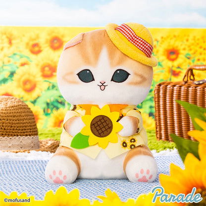 Japan Mofusand | Mofusand Cat with Sunflower Cute Big Plush Doll - Kawaii items Room Decoration Doll