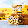Japan Mofusand | Mofusand Cat with Sunflower Cute Mascot Plush Doll Keychain - Kawaii items Room Decoration Doll