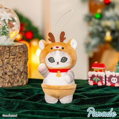 Japan Mofusand Christmas Series | Mofusand Cat Christmas Costume Plush Doll Keychain - Kawaii items Room Decoration Doll