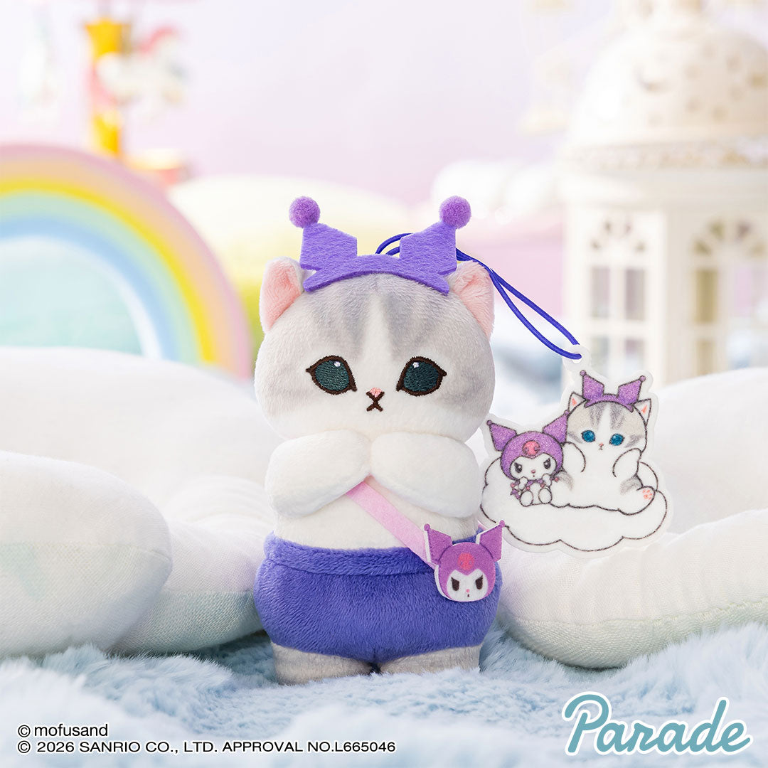 Mofusand X Sanrio Series | Mofusand Cat Crossover Kitty My Melody Kuromi Cute Mascot Plush Doll Keychain - Kawaii items Room Decoration Doll