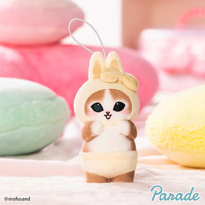 Japan Mofusand | Mofusand Cat in Rabbit Custome Cute Plush Doll Keychain - Kawaii items Room Decoration Doll