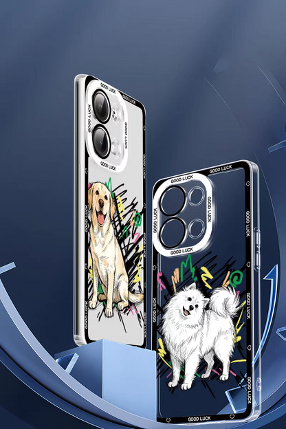 Simple Style Dog with Sketch | 8 Styles - iPhone Case PLUS SE2 XS XR X 11 12 13 14 15 16 16e 17 17e Pro Promax 12mini 13mini