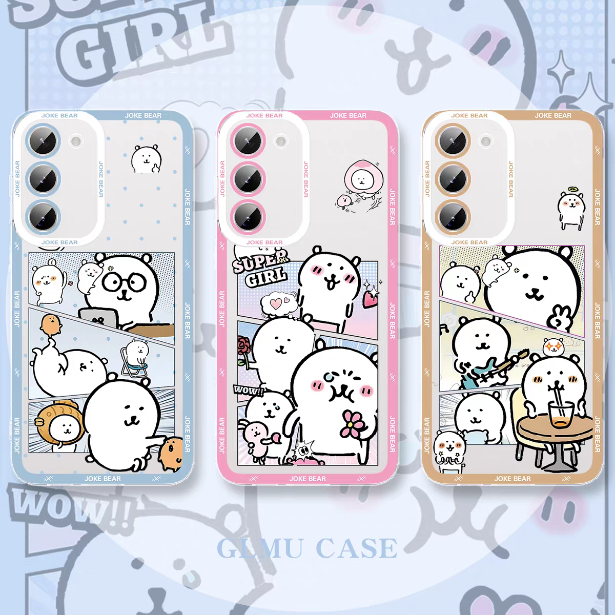 Japanese Cartoon Joker Bear | Full Screen & Comic 7 Styles - Phone Case Samsung Galaxy S26 S25 S24 S23 S22 S21 FE Ultra Edge