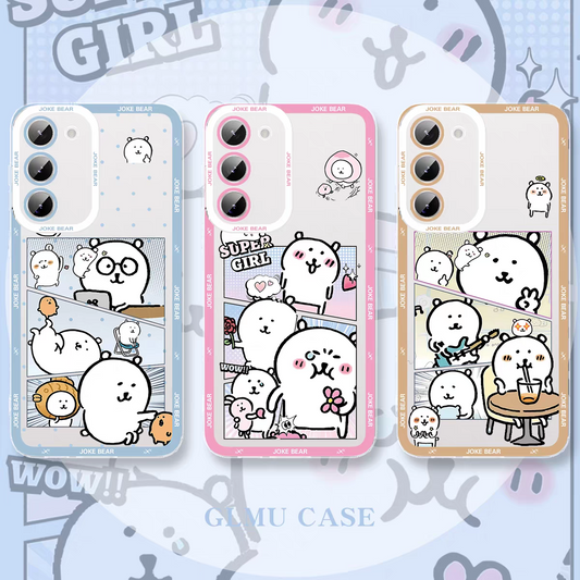 Japanese Cartoon Joker Bear | Full Screen & Comic 7 Styles - Phone Case Samsung Galaxy S26 S25 S24 S23 S22 S21 FE Ultra Edge