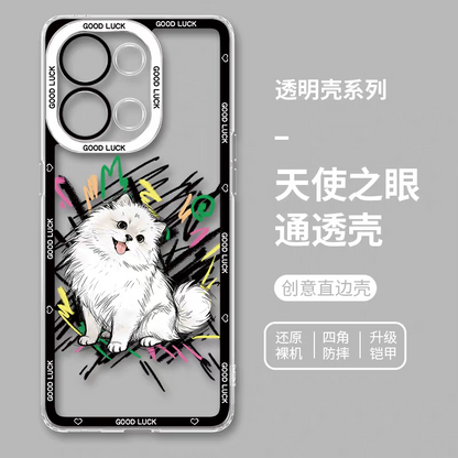 Simple Style Dog with Sketch | 8 Styles - iPhone Case PLUS SE2 XS XR X 11 12 13 14 15 16 16e 17 17e Pro Promax 12mini 13mini