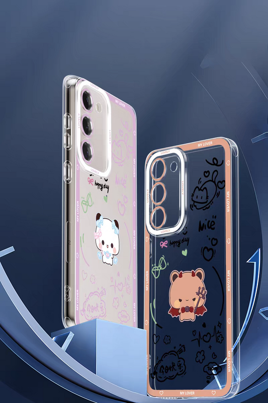 Lovely Bubu and Dudu Panda | Daily and Cute Couple 8 Styles - Phone Case Samsung Galaxy S26 S25 S24 S23 S22 S21 FE Ultra Edge