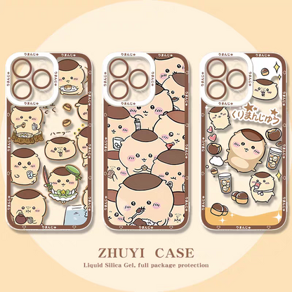 Japanese Cartoon Chiikawa | Kurimanju 5 Styles - iPhone Case PLUS SE2 XS XR X 11 12 13 14 15 16 16e 17 17e Pro Promax 12mini 13mini